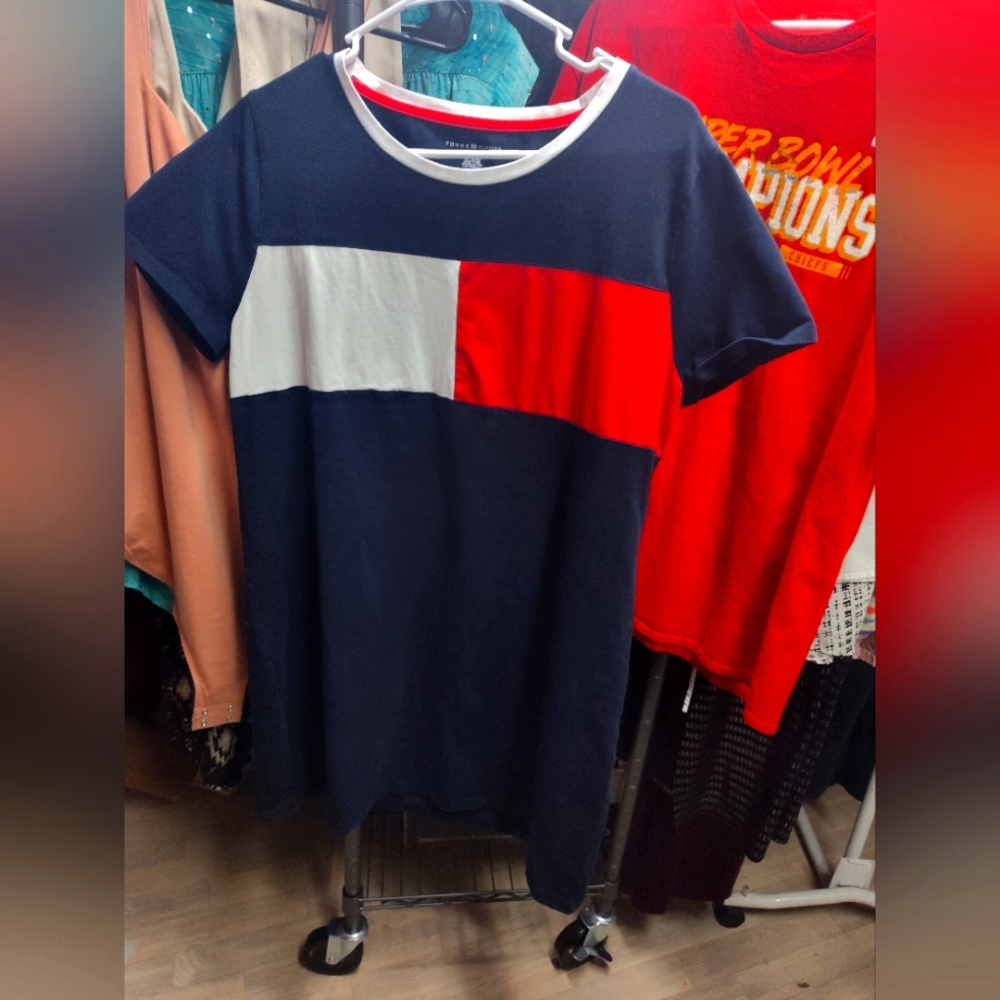 EUC Tommy Y2K Shirt Dress Size XL - Picture 1 of 3